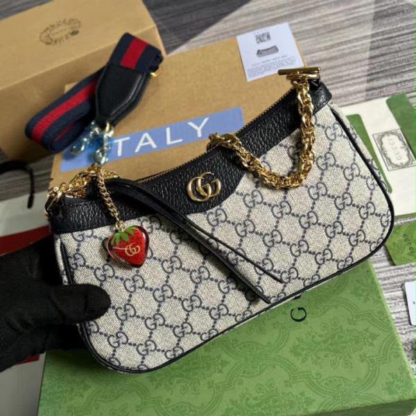 Gu_ci Ophidia GG Canvas Mini Shoulder Bag – Beige / Black