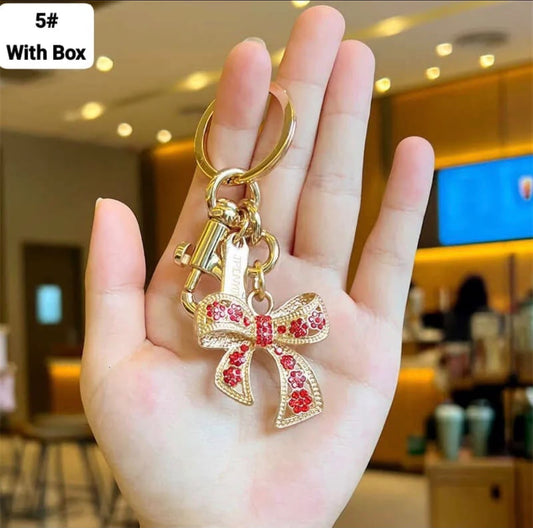 Jeweled Bow Bag Charm