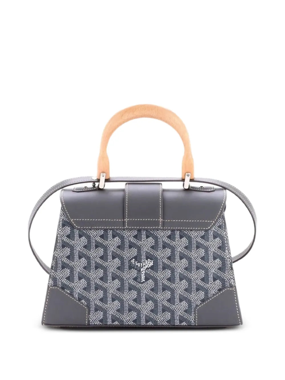 Goy_rd Pre-Owned Structured Saigon Top Handle Bag Coated Canvas with Leather Mini satchel