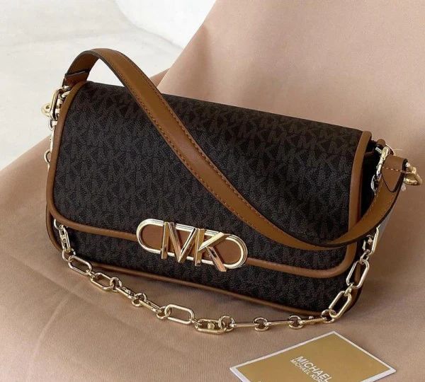 Mich_el Kors Parker Medium Logo Shoulder Bag – Brown