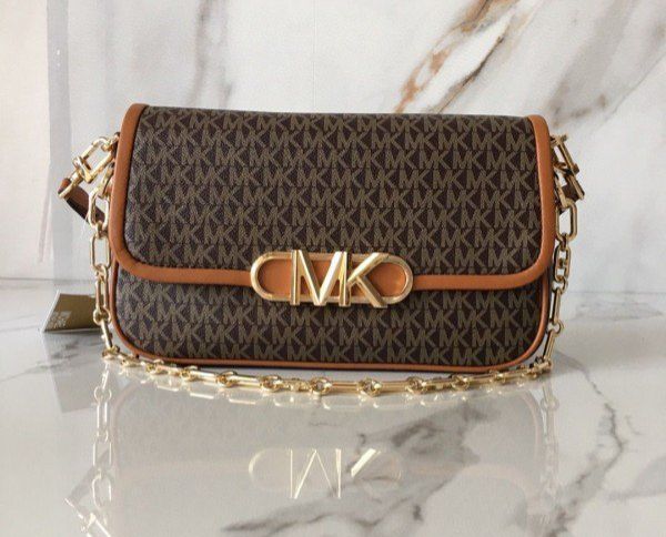 Mich_el Kors Parker Medium Logo Shoulder Bag – Brown