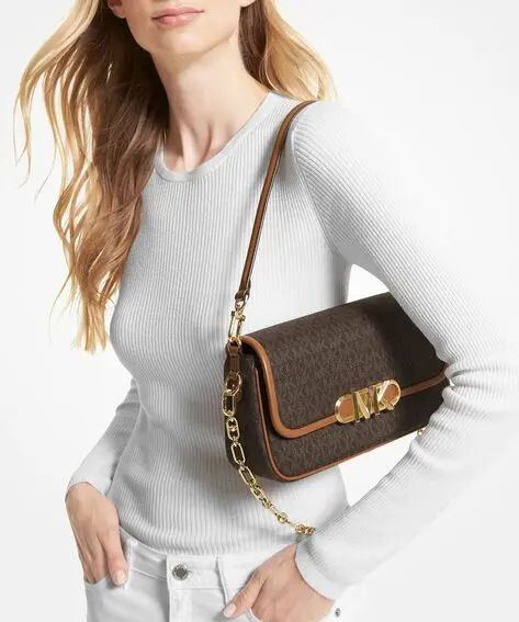 Mich_el Kors Parker Medium Logo Shoulder Bag – Brown
