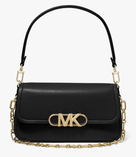 Mich_el Kors Parker Medium Leather Shoulder Bag – Black