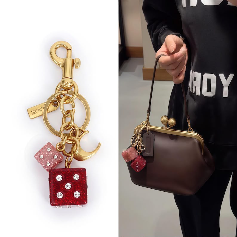 Dice Charm Keychain 🎲✨