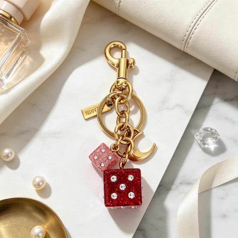 Dice Charm Keychain 🎲✨