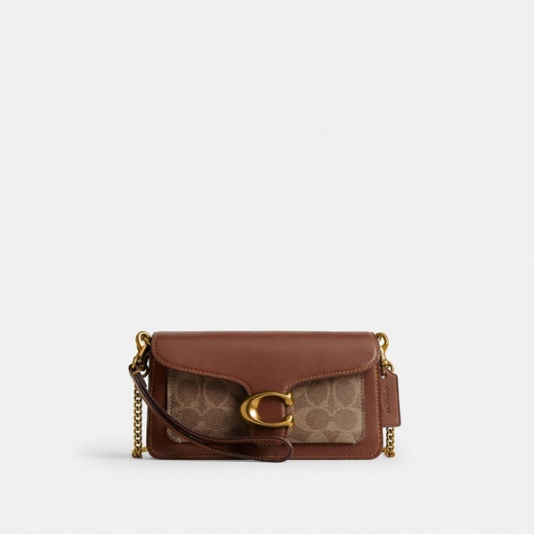 Co_ch Tabby Crossbody Bag with Brass C Hardware & Chain Strap